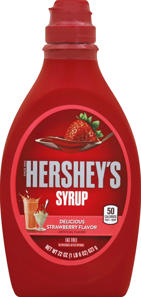 Hershey's Syrup, Fat Free, Delicious Strawberry Flavor