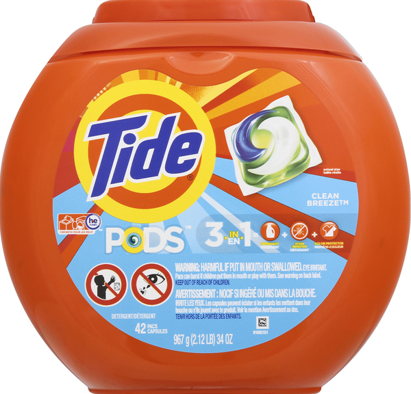 Tide Detergent, 3 in 1, Clean Breeze