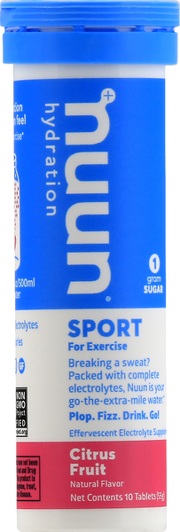 Nuun Sport, Tablets, Citrus Fruit