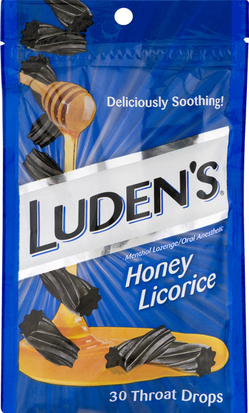 Ludens Throat Drops, Honey Licorice