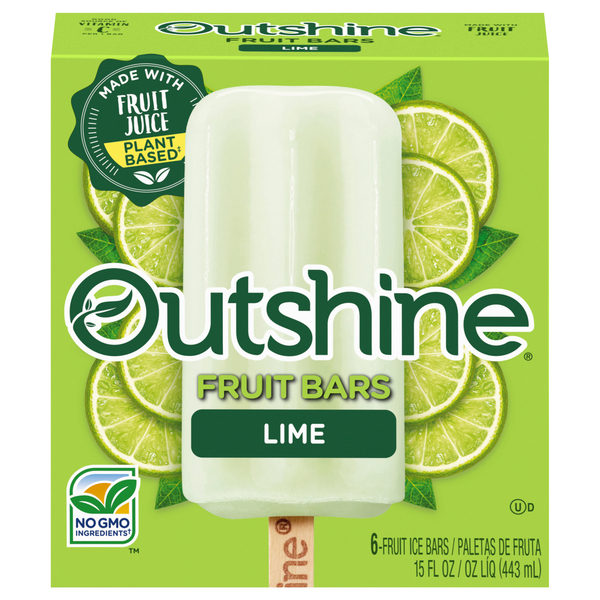 Outshine Lime Frozen Fruit Bars, 6 Count