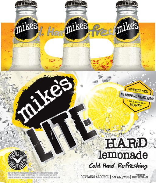 Mikes Malt Beverage, Premium, Hard Lemonade, 6 Pack