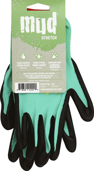 Mud Gloves, Stretch, Turquoise, M/L