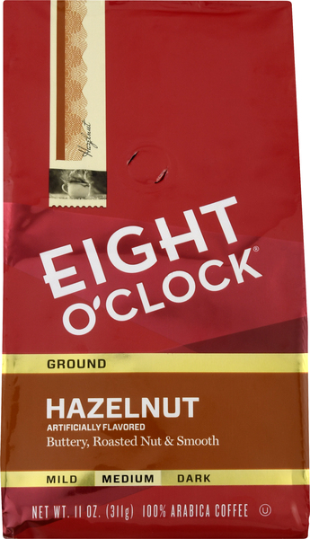 EIGHT O CLOCK Coffee, Ground, Medium Roast, Hazelnut