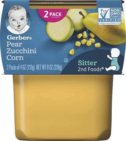 Gerber Pear Zucchini Corn, 2 Pack