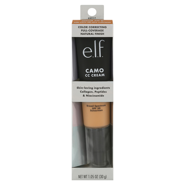 e.l.f. Camo CC Cream, Medium 330W, Broad Spectrum SPF 30