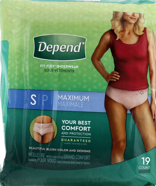 Depend Underwear, Maximum, Small, for Women