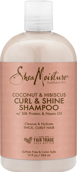 Shea Moisture Shampoo, Curl & Shine, Coconut & Hibiscus