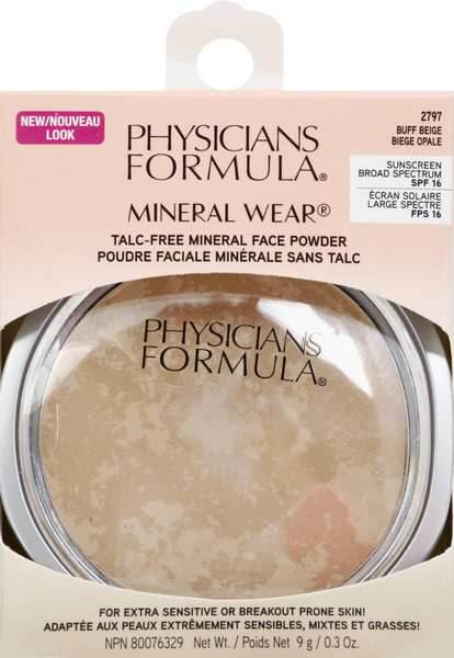 Physicians Formula Face Powder, Talc-Free Mineral, SPF 16, Buff Beige 2797