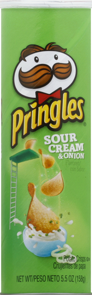 Pringles Potato Crisps, Sour Cream & Onion Flavored