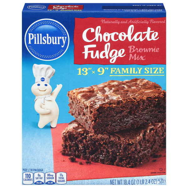 Pillsbury Brownie Mix, Chocolate Fudge, Family Size