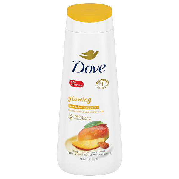 Dove Body Wash, Glowing, Mango & Almond Butters