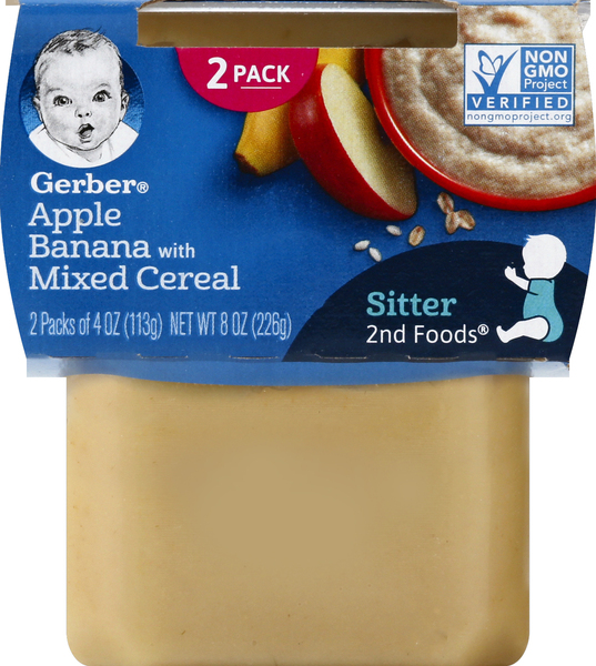 Gerber Apple Banana, with Mixed Cereal