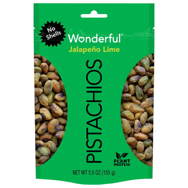 Wonderful Pistachios, Jalapeno Lime, No Shells