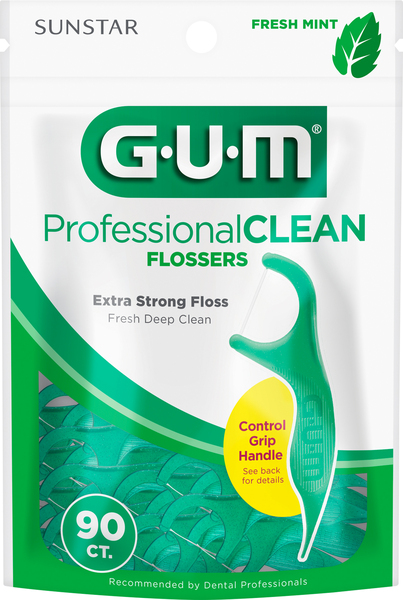 GUM Flossers, Professional Clean, Fresh Mint