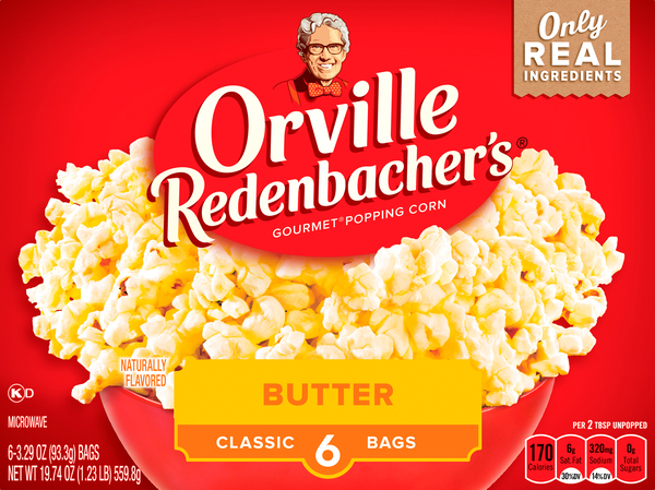 Orville Redenbacher's Gourmet Popping Corn, Butter, Classic Bags