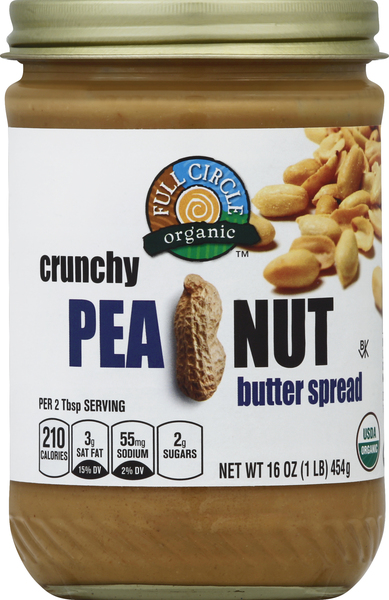 Full Circle Peanut Butter Spread, Crunchy
