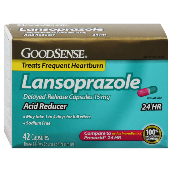 GoodSense Lansoprazole, 24 HR, 15 mg, Delayed-Release Capsules