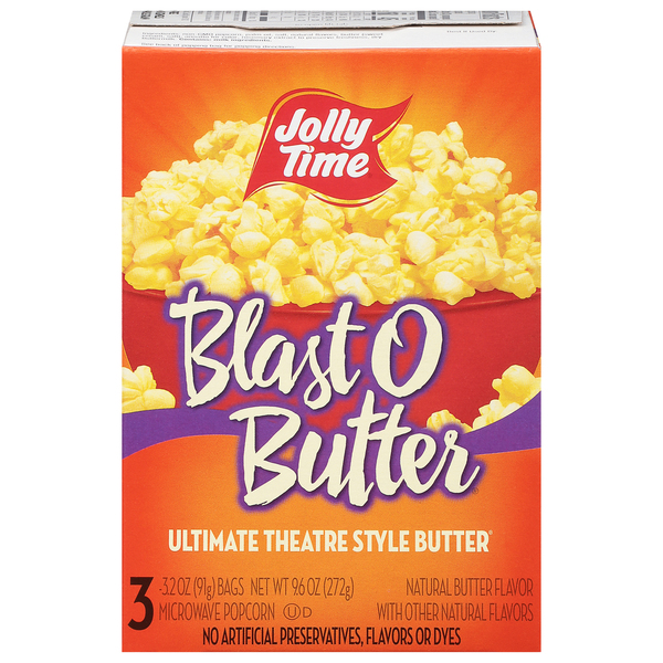 Jolly Time Microwave Popcorn, Ultimate Theatre Style Butter, Blast O Butter