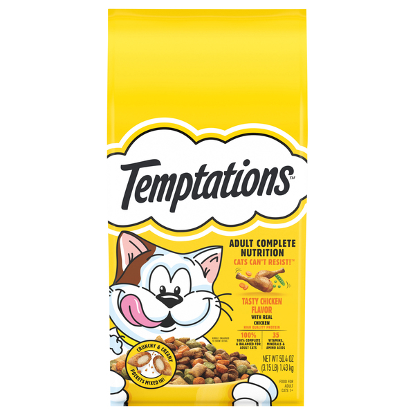 Temptations Cat Food, Tasty Chicken Flavor, Adult 1+