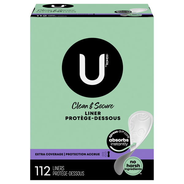 U by Kotex Liners, Extra Coverage