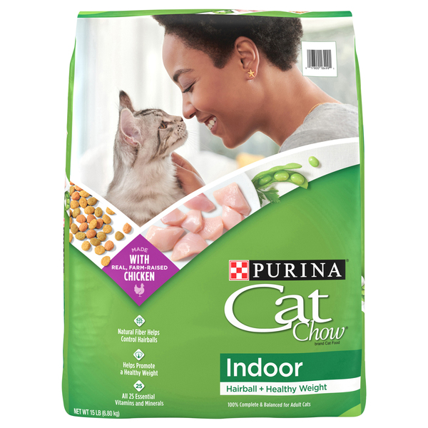 Cat Chow Cat Food, Indoor, Hairball + Healthy Weight, Chicken, Adult