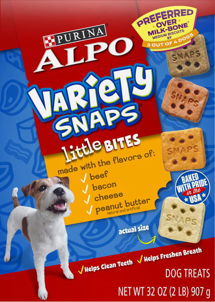 Alpo Dog Treats, Variety Snaps Little Bites With Beef & Peanut Butter