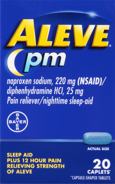 Aleve Pain Reliever/Nighttime Sleep-Aid, PM, Caplets