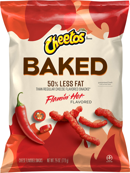 Cheetos Cheese Snacks, Flamin' Hot, Baked