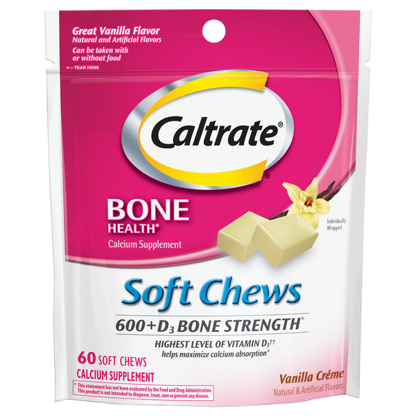 Caltrate 600 + D3, Soft Chews, Vanilla Creme