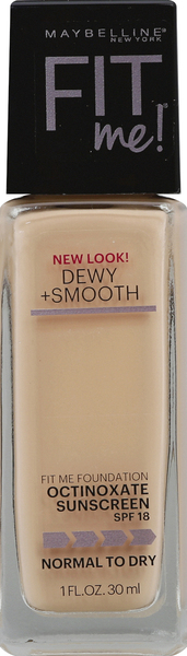 maybelline Foundation, Dewy + Smooth, Ivory 115, SPF18