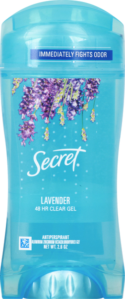 Secret Antiperspirant, Lavender, 48 HR, Clear Gel