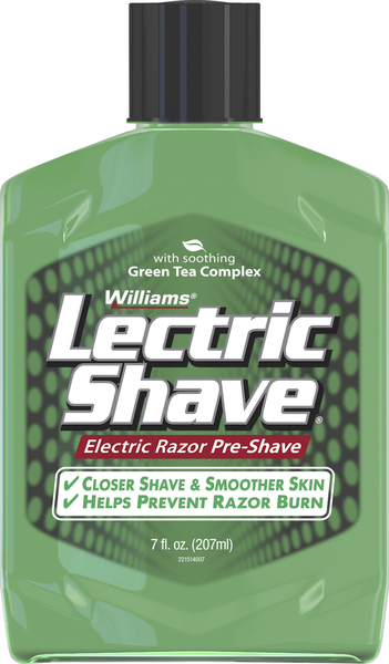 Lectric Shave Electric Razor Pre-Shave, with Soothing Green Tea Complex