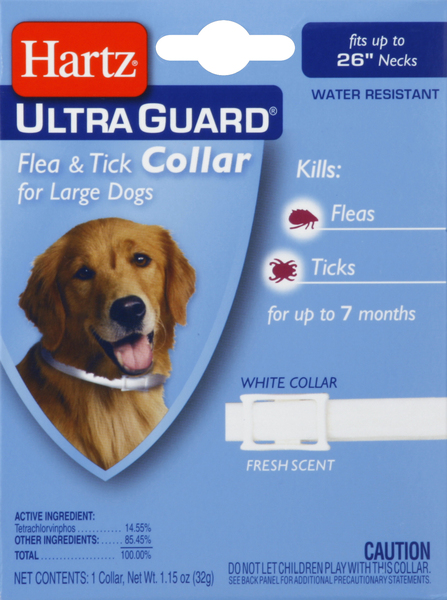 Hartz Flea & Tick Collar, for Large Dogs, White, Fresh Scent