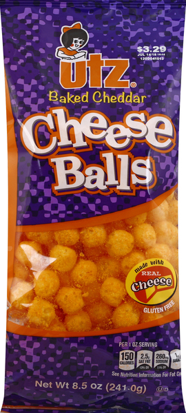 Utz's Cheese Balls, Cheddar, Baked