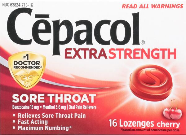 Cepacol Sore Throat, Extra Strength, Cherry, Lozenges