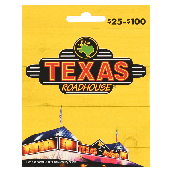 Texas Roadhouse Gift Card $25-$100