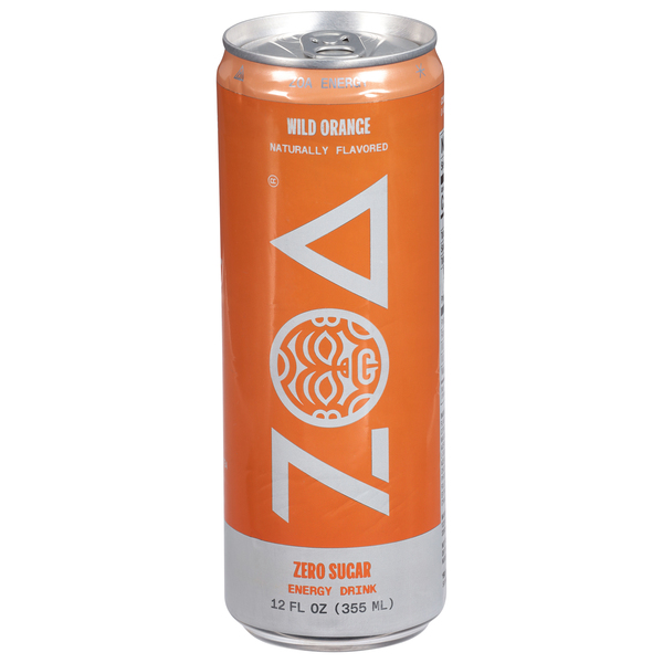 Zoa Energy Drink, Zero Sugar, Wild Orange