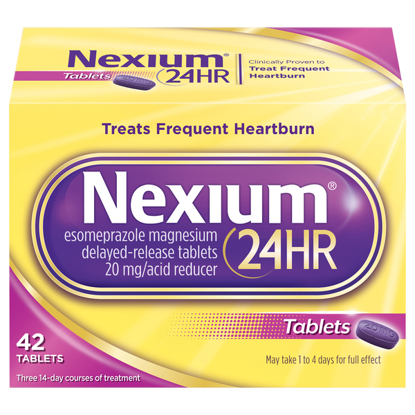 Nexium Acid Reducer, 24HR, 20 mg, Delayed-Release Tablets