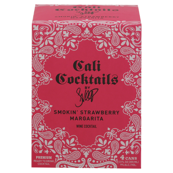 Cali Cocktails Wine Cocktail, Smokin' Strawberry Margarita, Premium