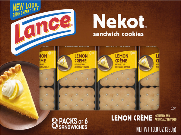 Lance Sandwich Cookies, Lemon Creme Filling