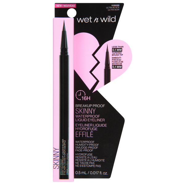 Wet n Wild Liquid Eyeliner, Waterproof, Breakup Proof, Ultra Black