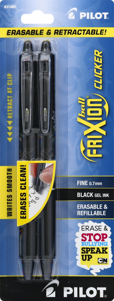 Pilot Pens, Clicker, Black Gel Ink, Fine 0.7mm