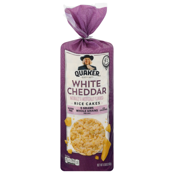 Quaker Rice Cakes, White Cheddar