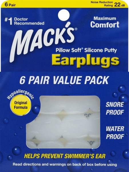 Mack's Earplugs, Pillow Soft, Silicone putty, Value Pack