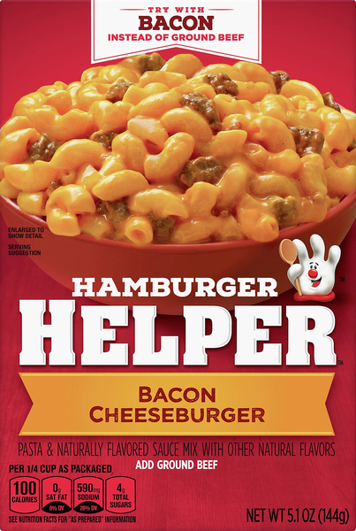 Hamburger Helper Pasta & Sauce Mix, Bacon Cheeseburger