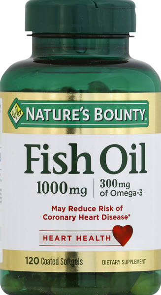 Nature's Bounty Fish Oil, 1000 mg, Coated Softgels