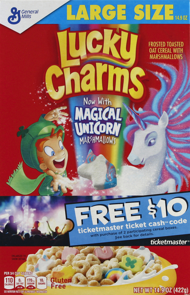 Lucky Charms Cereal, with Magical Unicorn Marshmallow, Large Size