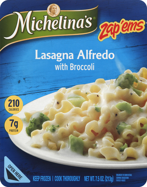 Michelina's Lasagna Alfredo, with Broccoli