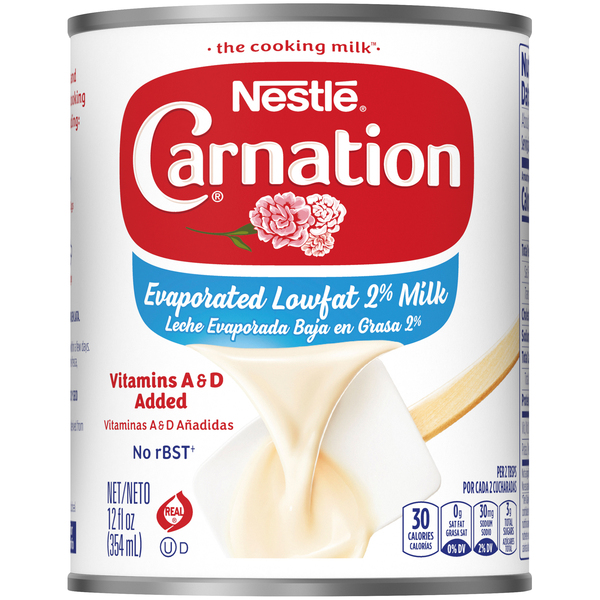 Carnation Milk, Lowfat 2%, Evaporated